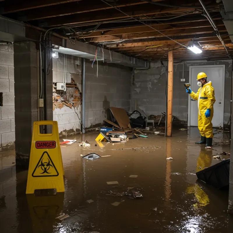 Flooded Basement Electrical Hazard in Mignon, AL Property